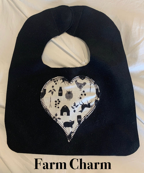 Hand Made Bibs In Ultrasuede